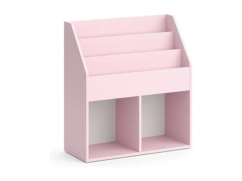 Bibliothèque enfant rose 72x30.7x79 luigi