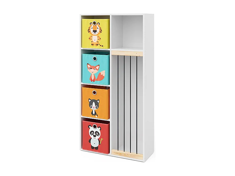 Libreria bambini bianco 72x29.1x143 marvin