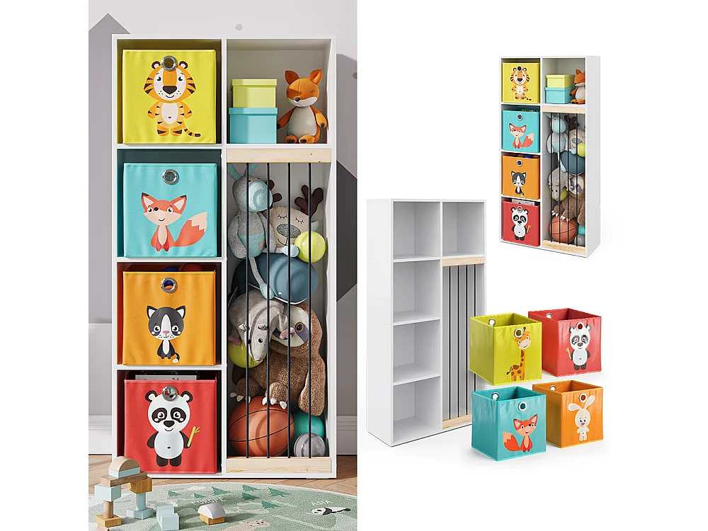Libreria bambini bianco 72x29.1x143 marvin