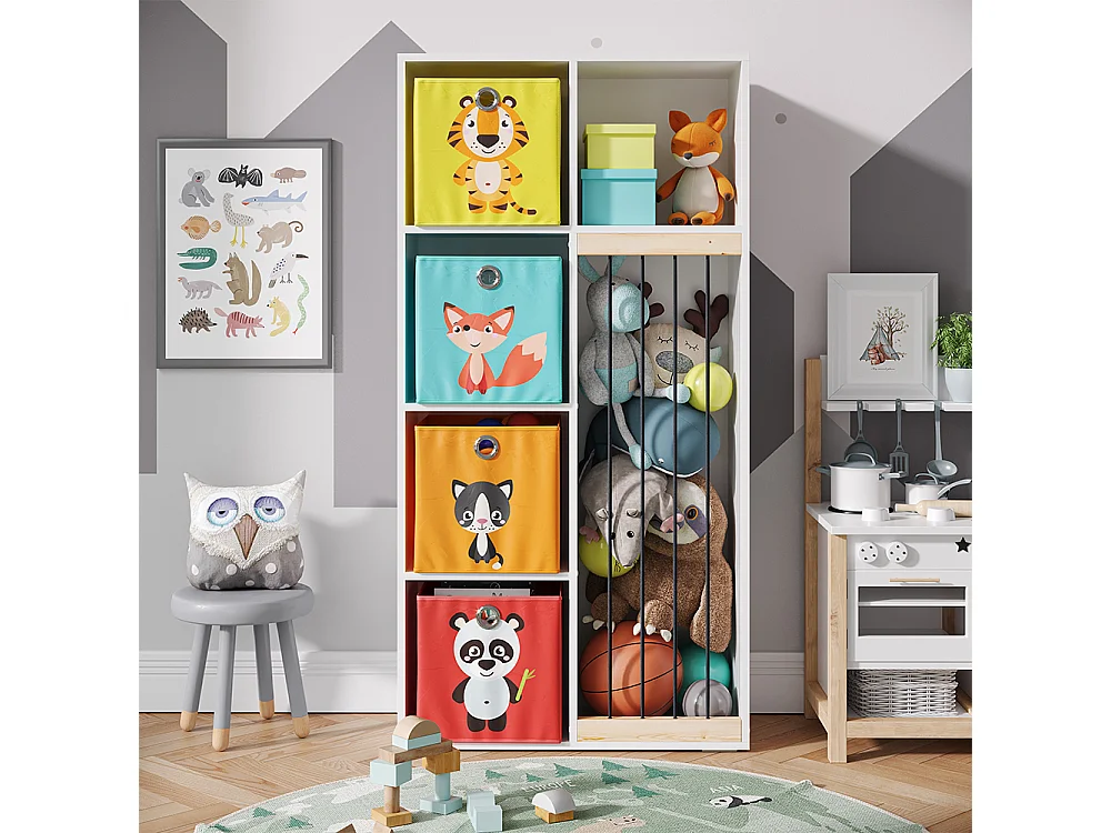Libreria bambini bianco 72x29.1x143 marvin