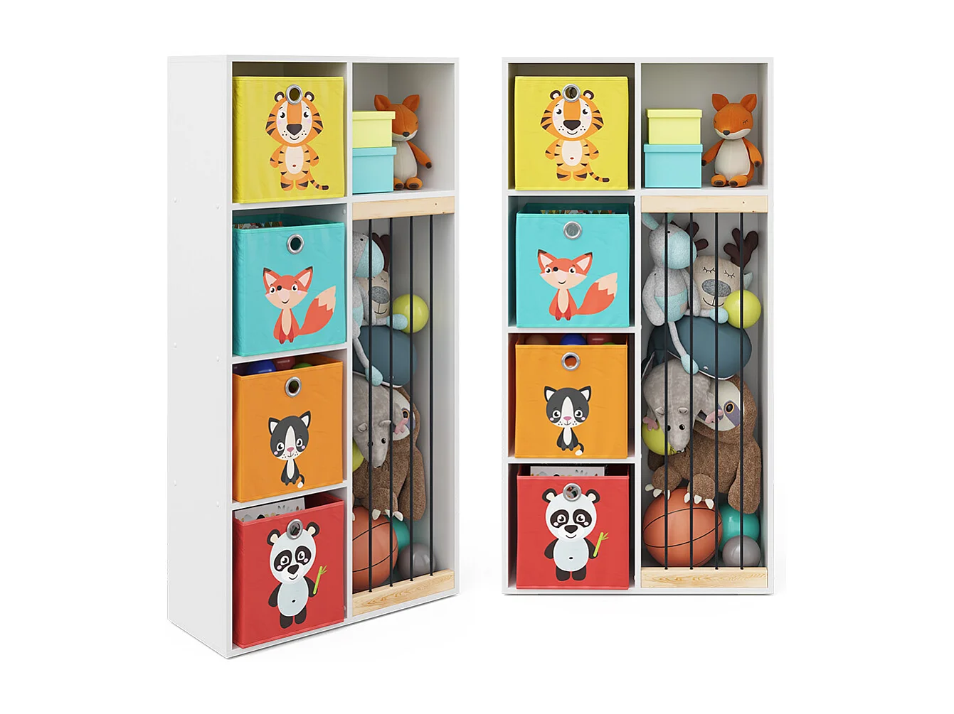 Libreria bambini bianco 72x29.1x143 marvin