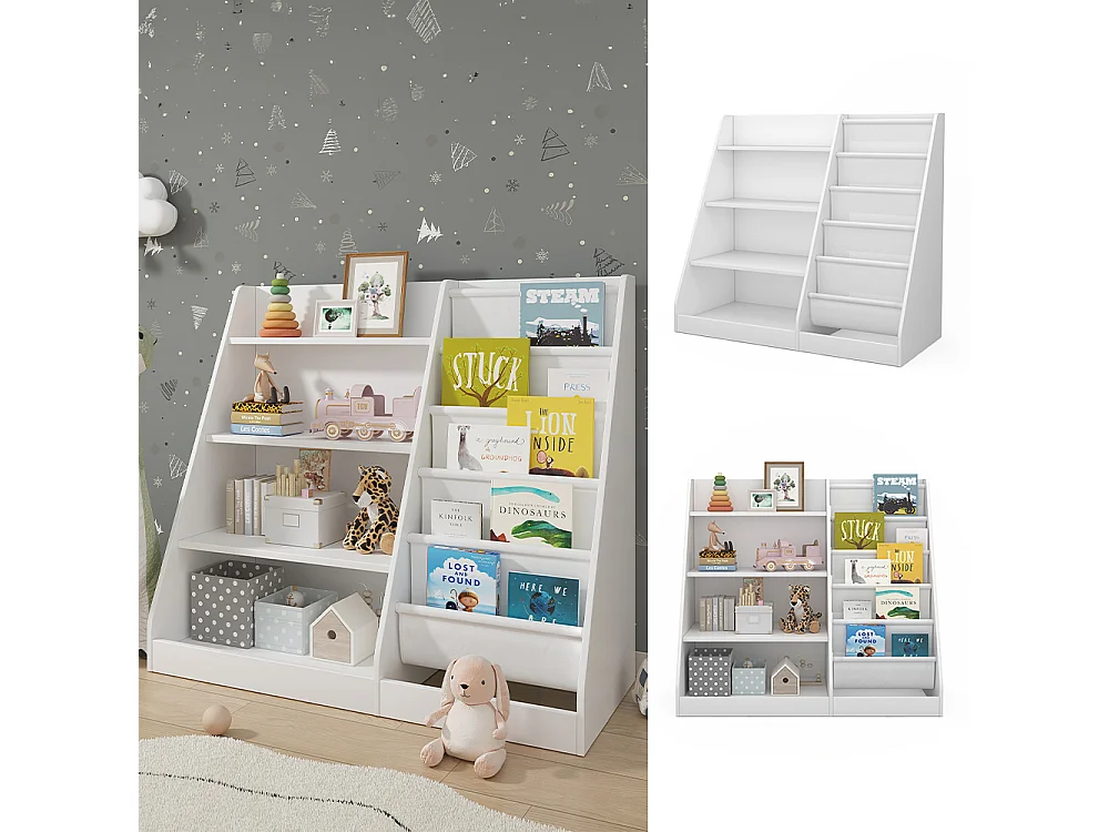 Kinderregal weiß 90x40x80.5 conny