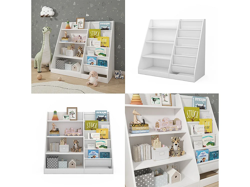 Kinderregal weiß 90x40x80.5 conny