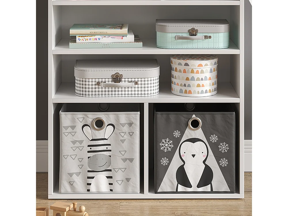 Bibliothèque enfant blanc 72x30.6x90.2 luigi