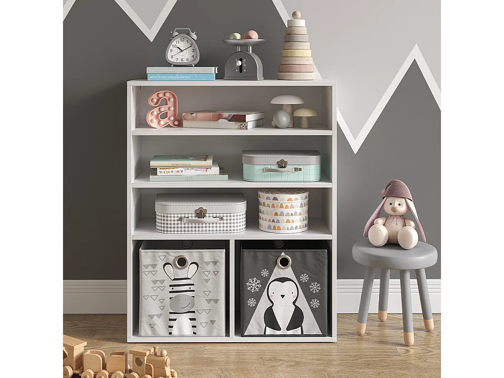 Kinderregal weiß 72x30.6x90.2 luigi