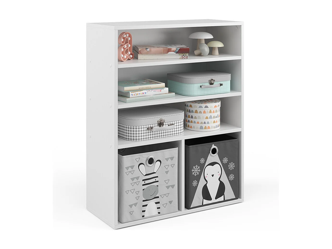 Kinderregal weiß 72x30.6x90.2 luigi