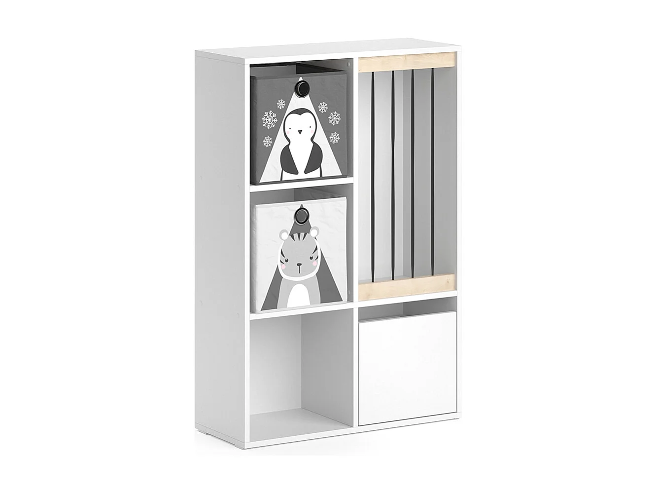 Bibliothèque enfant blanc 29.2x72x107.8 luigi