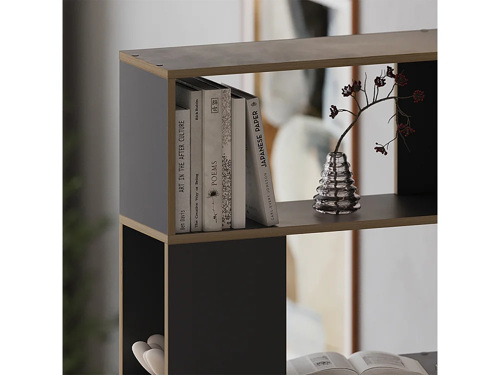 Séparation de pièce anthracite/chêne 80x24x186 eneos