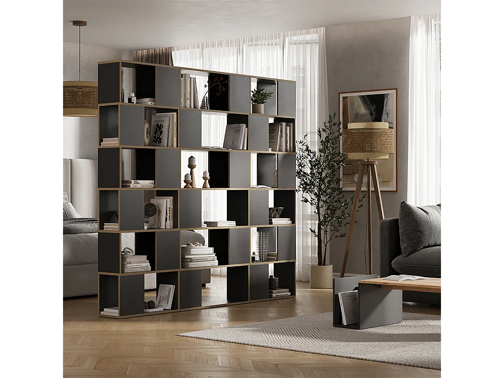 Séparation de pièce anthracite/chêne 80x24x186 eneos