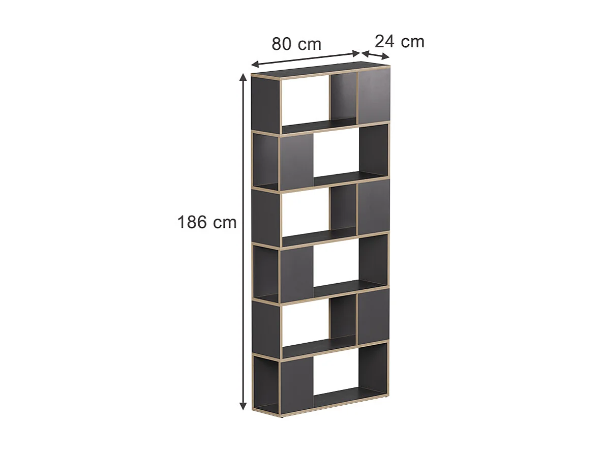 Séparation de pièce anthracite/chêne 80x24x186 eneos
