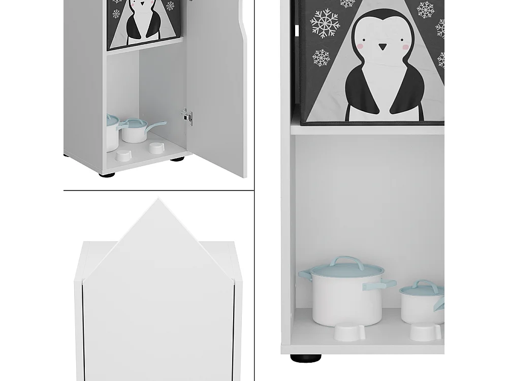 Étagère pour enfants blanc 36.4x32.1x130.9 estell