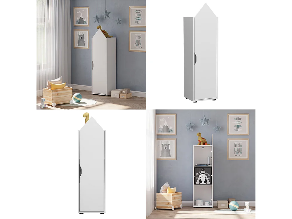 Étagère pour enfants blanc 36.4x32.1x130.9 estell