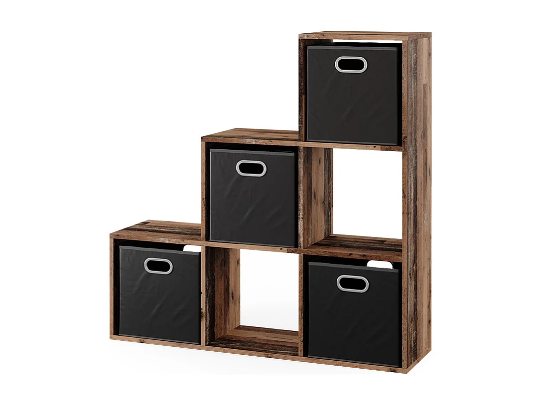 Treppenregal antikholz 107.2x29x107.8