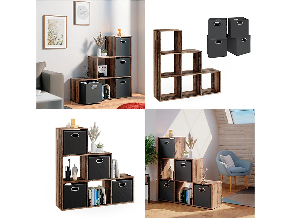 Étagère bois antique 107.2x29x107.8