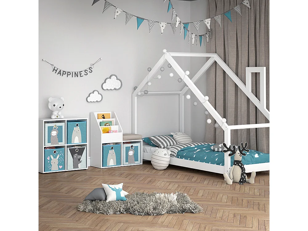 Libreria bambini bianco 30.9x72x79 luigi