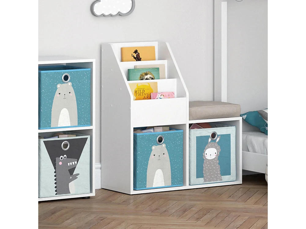 Libreria bambini bianco 30.9x72x79 luigi