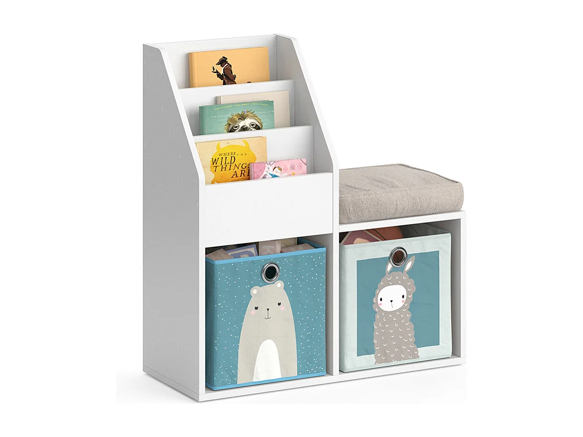 Libreria bambini bianco 30.9x72x79 luigi