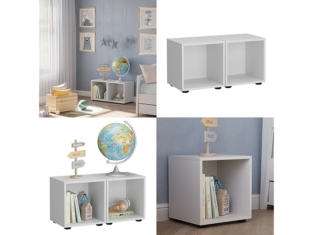 Kinderregal weiß 36.4x32.1x38.2 estell