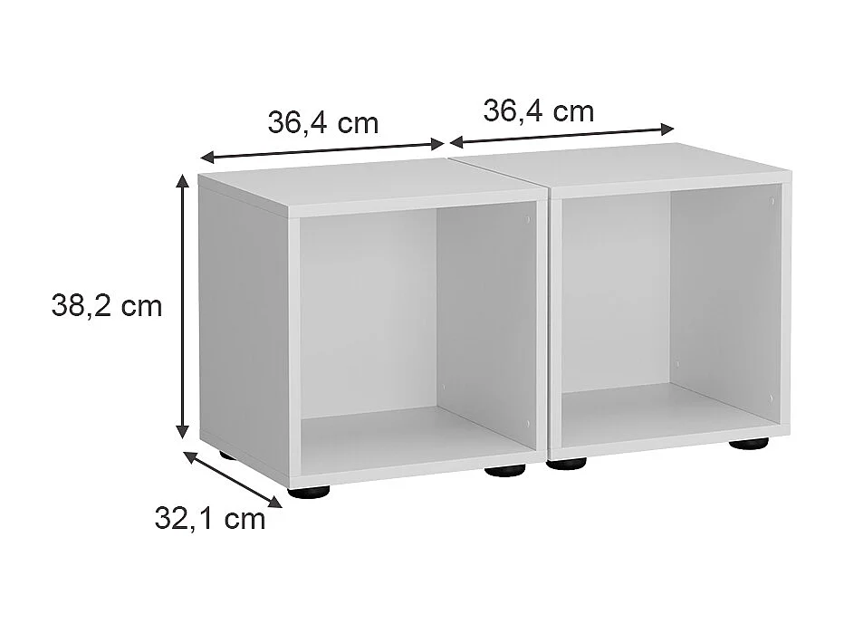 Étagère pour enfants blanc 36.4x32.1x38.2 estell