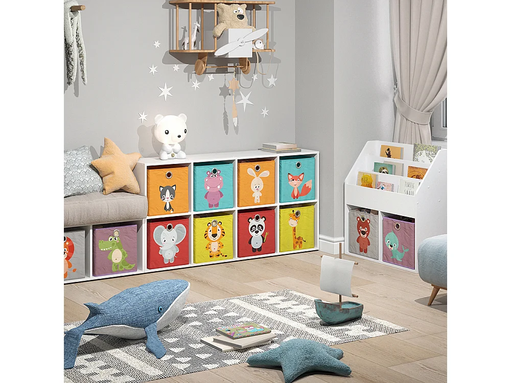 Bibliothèque enfant blanc 143x29x72 scutum