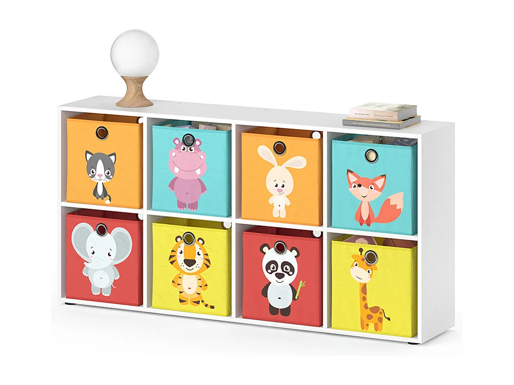 Bibliothèque enfant blanc 143x29x72 scutum