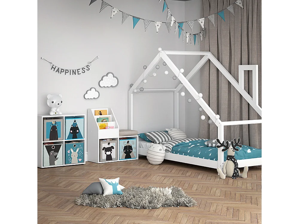 Libreria bambini bianco 30.9x72x79 luigi