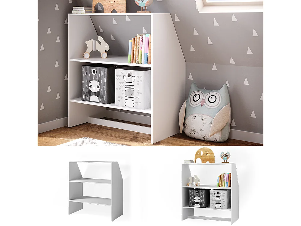 Kinderregal weiß 90x50x100