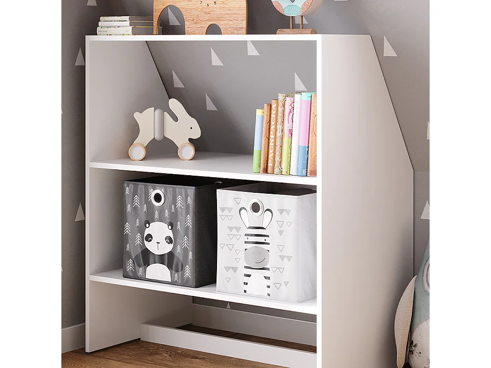 Bibliothèque enfant blanc 90x50x100