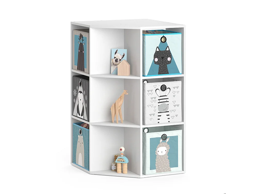 Bibliothèque enfant blanc 64x64x107.8 luigi