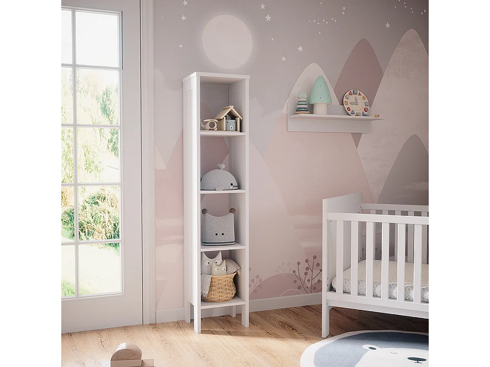 Étagère pour enfants blanc 35.2x30.6x159.5 ajaton