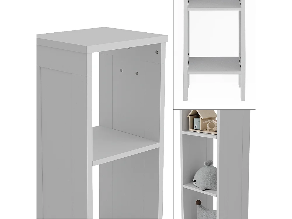 Étagère pour enfants blanc 35.2x30.6x159.5 ajaton