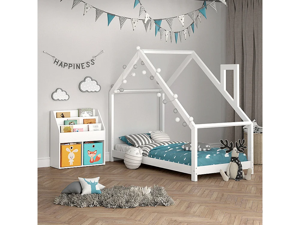 Libreria bambini bianco 72x30.7x79 luigi