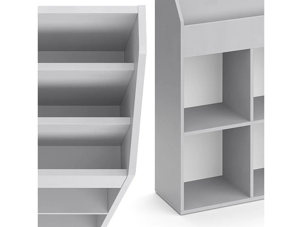 Bibliothèque enfant gris 72x31.2x114.2 luigi