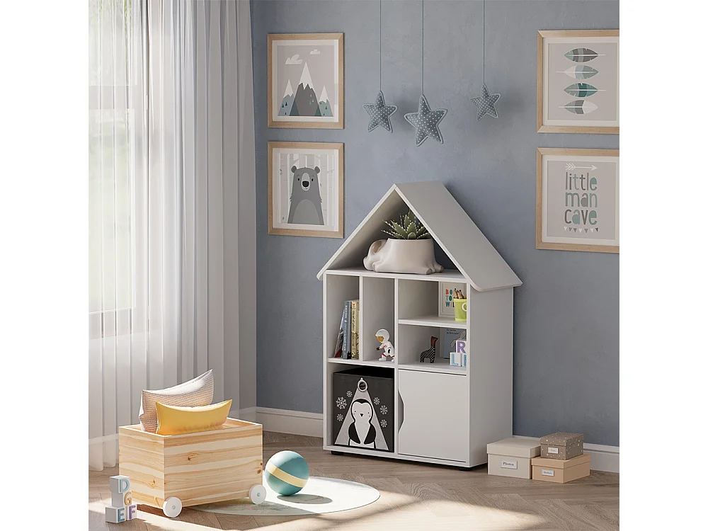 Scaffale per bambini bianco 71x32.1x112.2 estell