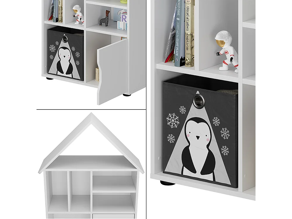 Étagère pour enfants blanc 71x32.1x112.2 estell