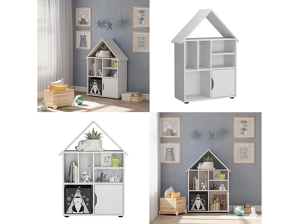 Étagère pour enfants blanc 71x32.1x112.2 estell