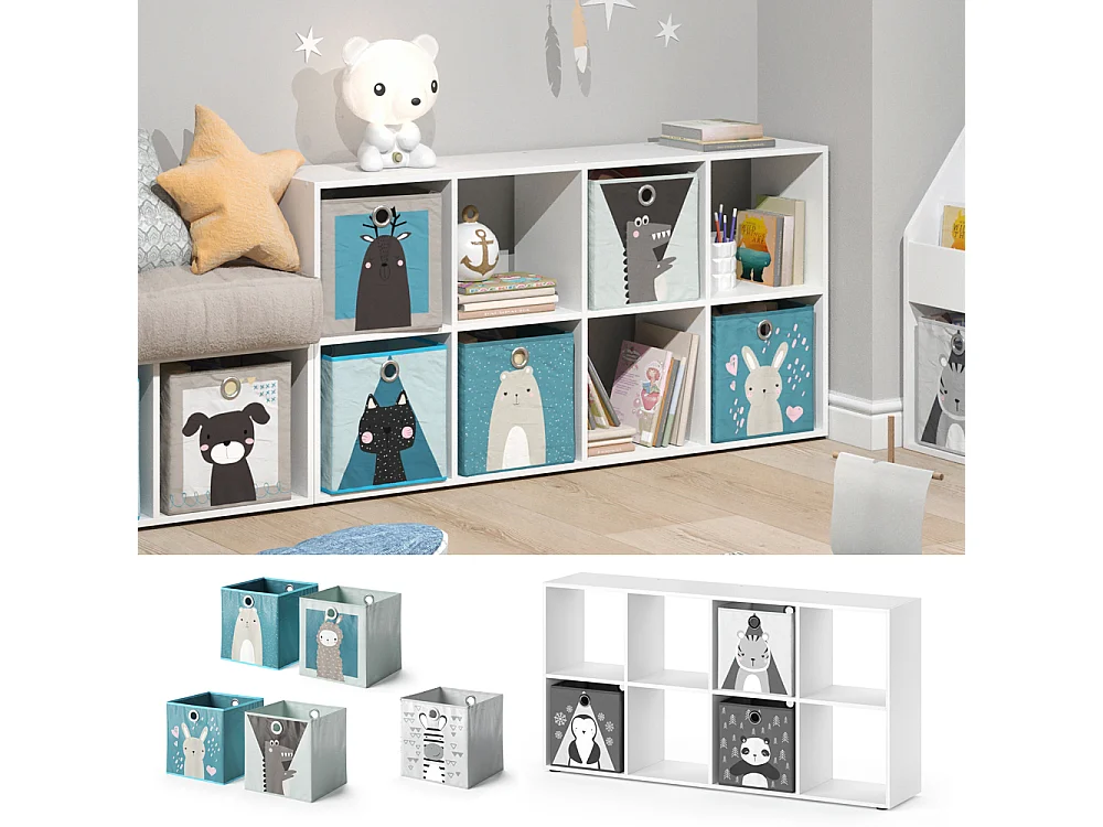 Bibliothèque enfant blanc 143x29x72 scutum