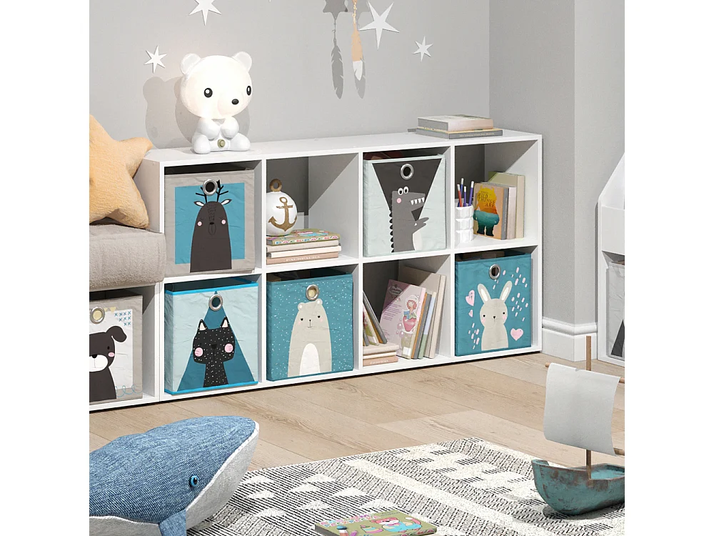 Bibliothèque enfant blanc 143x29x72 scutum