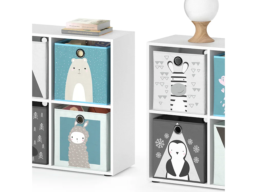 Bibliothèque enfant blanc 143x29x72 scutum