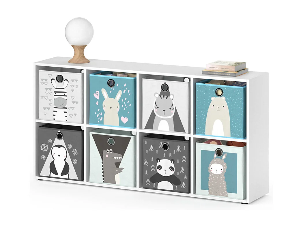 Bibliothèque enfant blanc 143x29x72 scutum