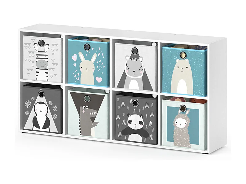 Bibliothèque enfant blanc 143x29x72 scutum