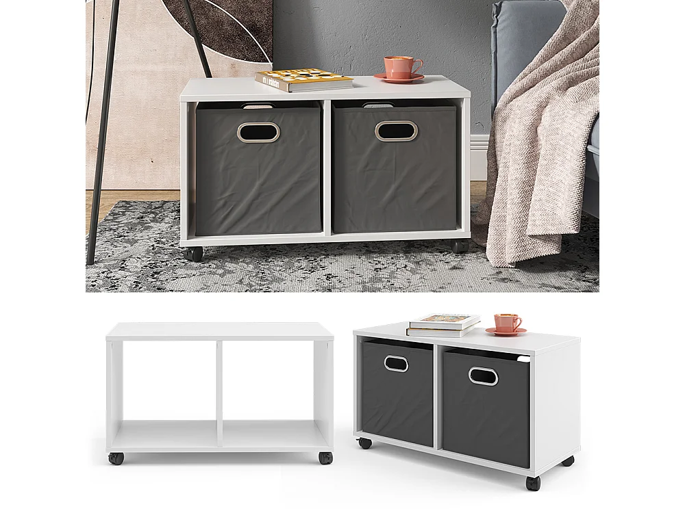 Libreria bambini bianco 72x30.8x42.4 luigi