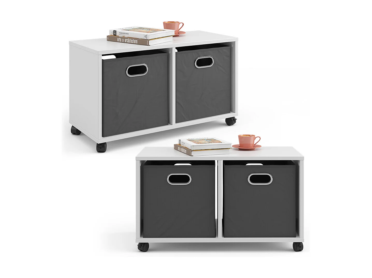 Libreria bambini bianco 72x30.8x42.4 luigi