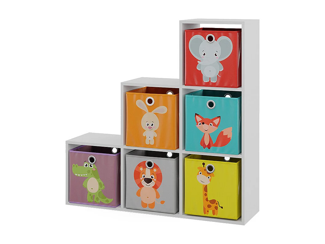 Treppenregal weiß 107.2x29x107.8