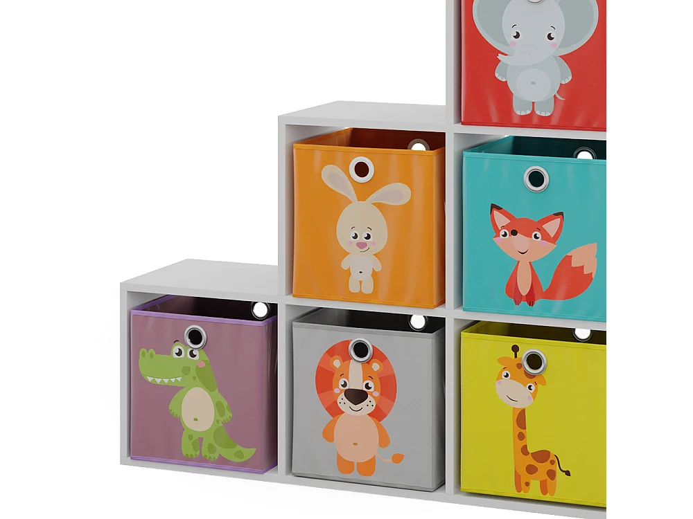 Treppenregal weiß 107.2x29x107.8