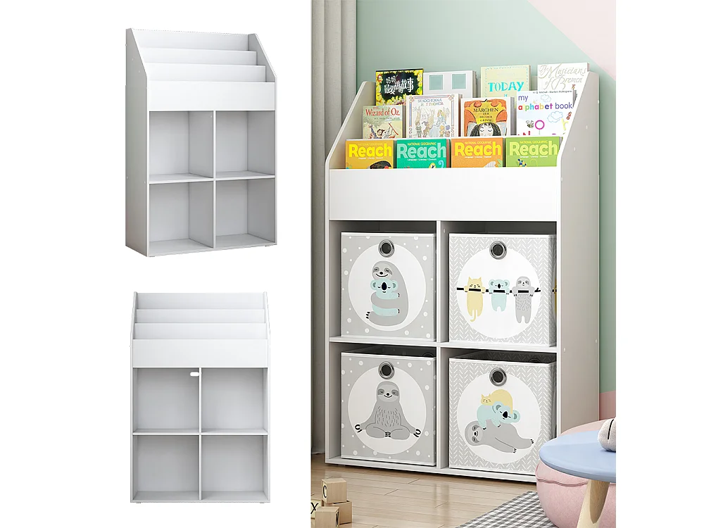 Libreria bambini bianco 72x30.2x111 conny