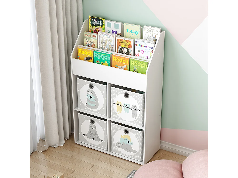 Libreria bambini bianco 72x30.2x111 conny