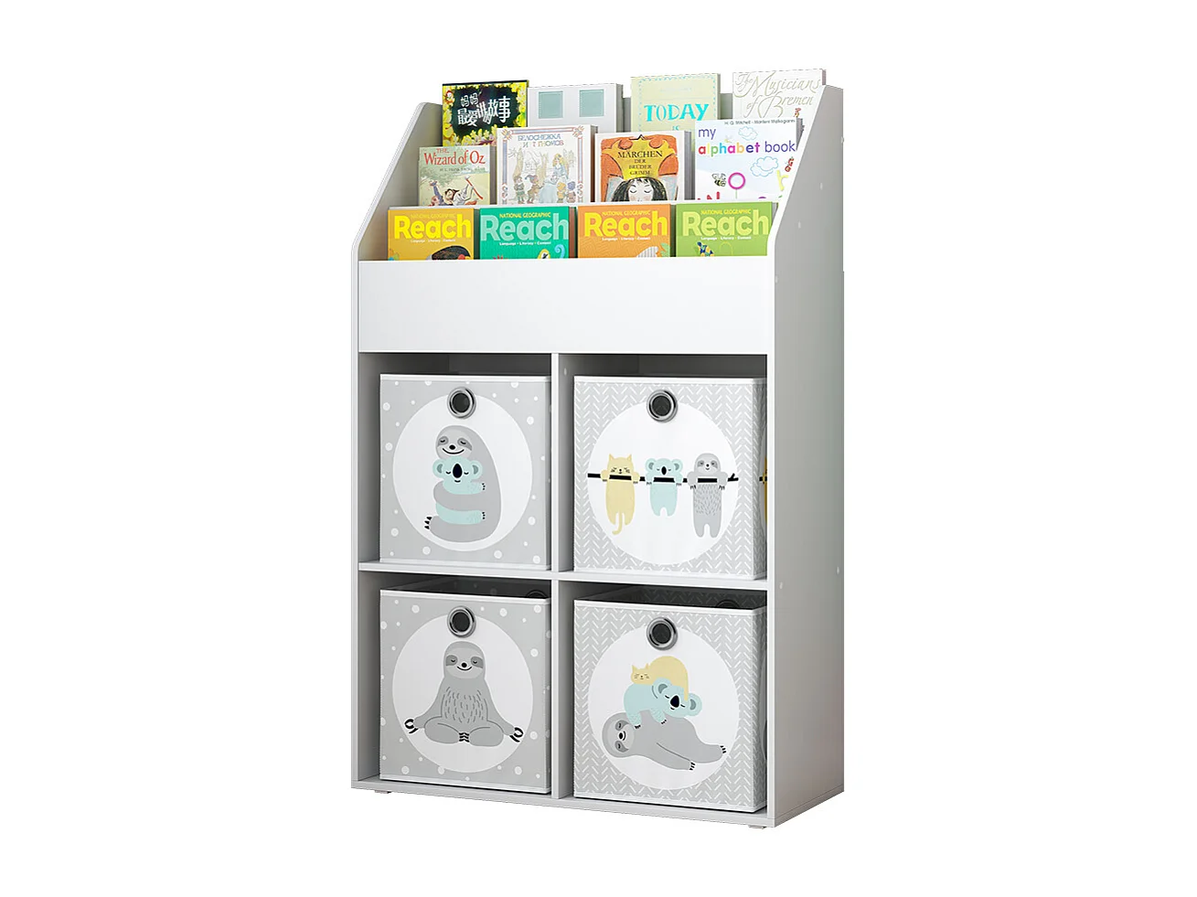 Libreria bambini bianco 72x30.2x111 conny