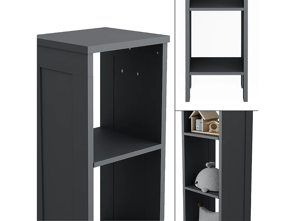 Étagère pour enfants gris 35.2x30.6x159.5 ajaton