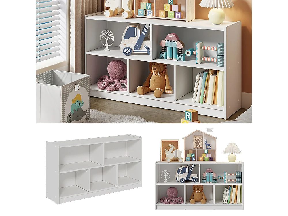 Kinderregal weiß 112x30x60.5 conny